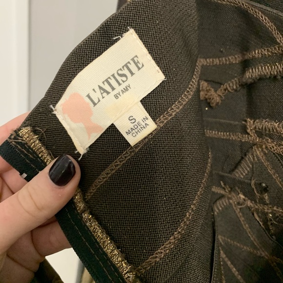 Strapless Sweetheart Gold Cocktail Bandage Dress - Picture 4 of 4